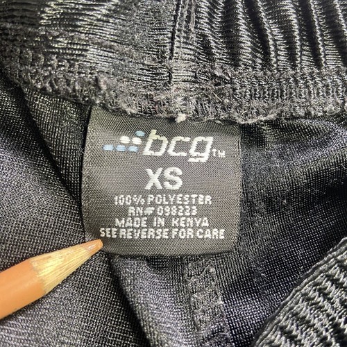 BCG Mädchen Jugend sportlich schwarz Shorts mit weißem Borte Kordelzug Jr Mädchen Größe XS - Bild 3 von 7