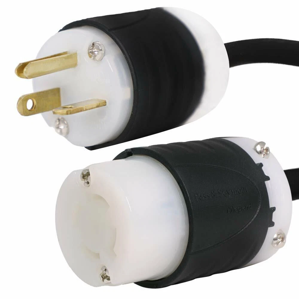 NEMA 6-20P to L15-20R Plug Adapter - 20A/250 V, 12 AWG - Iron Box # IBX-5177