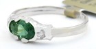 GENUINE 0.76 Cts TSAVORITE & DIAMOND RING 10k WHITE GOLD -Free Appraisal Service — photo 4