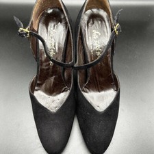 Vintage Saks Fifth Avenue Women's D'Orsay Black Suede Heels Size 7M