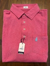 NWT MEN'S JOHNNIE-O POLO, SIZE: S, COLOR: PINK HEATHER M26 