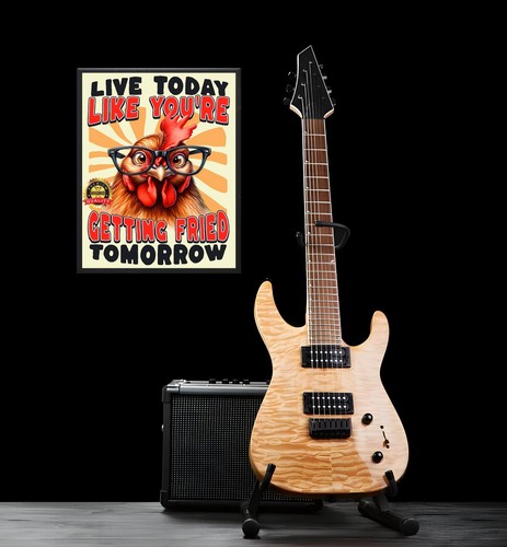 Live Today Like You're Getting Fried Tomorrow - Humor - Metal Sign 11 x 14 - Picture 2 of 4
