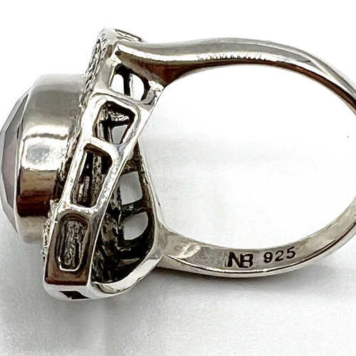 Nicky Butler 925 Sterling Silver Rose Quartz Solitaire Size 7.5 Ring NEW NB - Picture 8 of 9