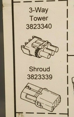 Genuine Cummins 3-Way Tower & Shroud Electrical Connectors 3823340
