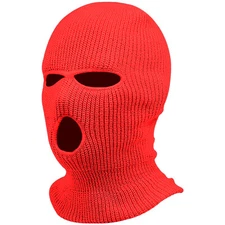 Winter Ski Mask 3 Hole Knitted Skull Balaclava Beanie Hat Men Outdoor Sports Cap