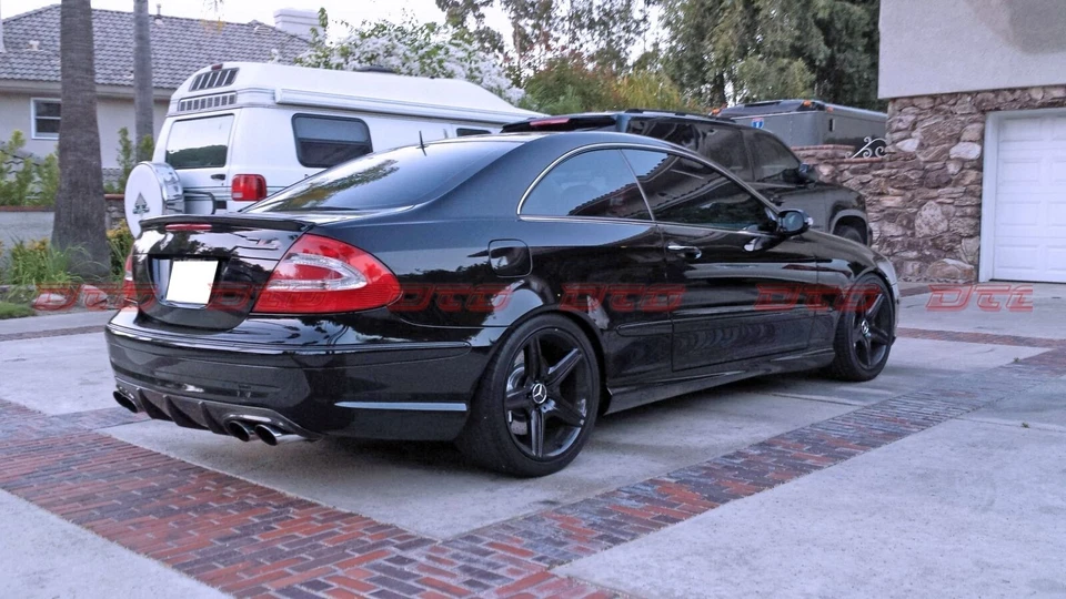 Черный спойлер на багажник с откидным верхом типа A для Mercedes Benz CLK W209 04–08 годов выпуска - Изображение 2 из 4