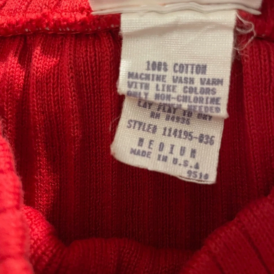 Falda lápiz acanalada de algodón Moda International para mujer talla mediana roja Foto 3 de 4