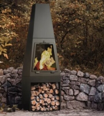 NEW Wood-Burning Pyramid Chimenea / Chiminea MCM Scandi Style PICK UP ONLY  | eBay
