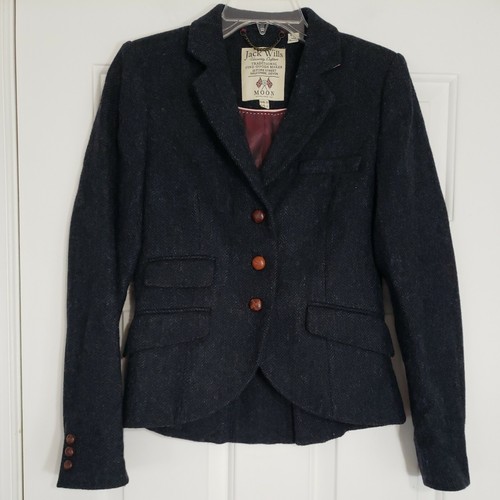 JACK WILLS TWEED BY MOON NAVY BLUE 100 