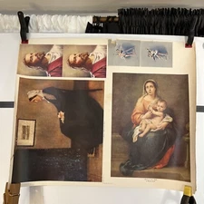 James Whistler’s Mother Madonna Child Munillo Vintage 60s Donald Art Test Poster