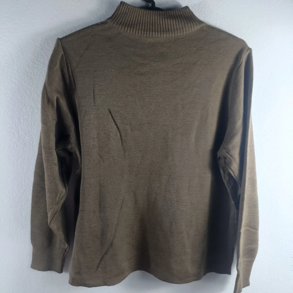 Long sleeve crewneck sweater in cotton and Jacquard print cotton - Image 3 of 3