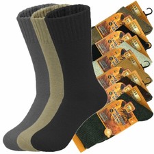 3 Pairs For Mens Heavy Duty Merino Lambs Wool Winter Thermal Socks Size 10-13