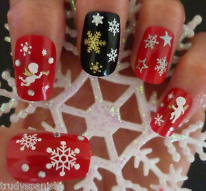 Decorazioni Natalizie Unghie.Fiocchi Di Neve Decorazioni Natale Design 3d Decal Adesivi Nail Art Unghie Sn Ebay