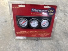 Sunpro 1 12 Mechanical Mini Triple Gauge Kit White Black Bezel New Cp8093 Sunpro 1 12 Mechanical Mini Triple Gauge Kit White Black Bezel New Cp8093