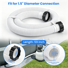 2 Packs 1.5" X 59" Pool Pump Hose for Filter Pumps, Pool Hoses for above Ground 313047630681
