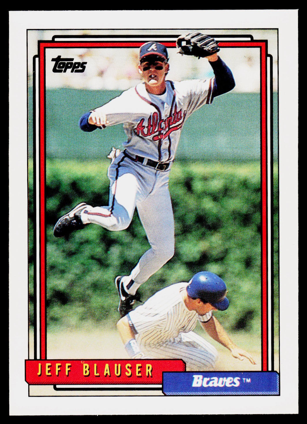 Jeff Blauser, 1992 Topps, #199, Atlanta Braves,