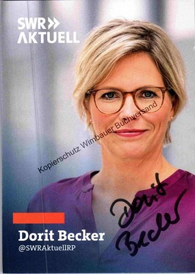 Original Autogramm Dorit Becker SWR /// Autograph signiert signed signee  360841