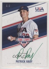2018 Panini USA Baseball Stars & Stripes Green Ink 5/5 Patrick Raby #PR Auto 0g4