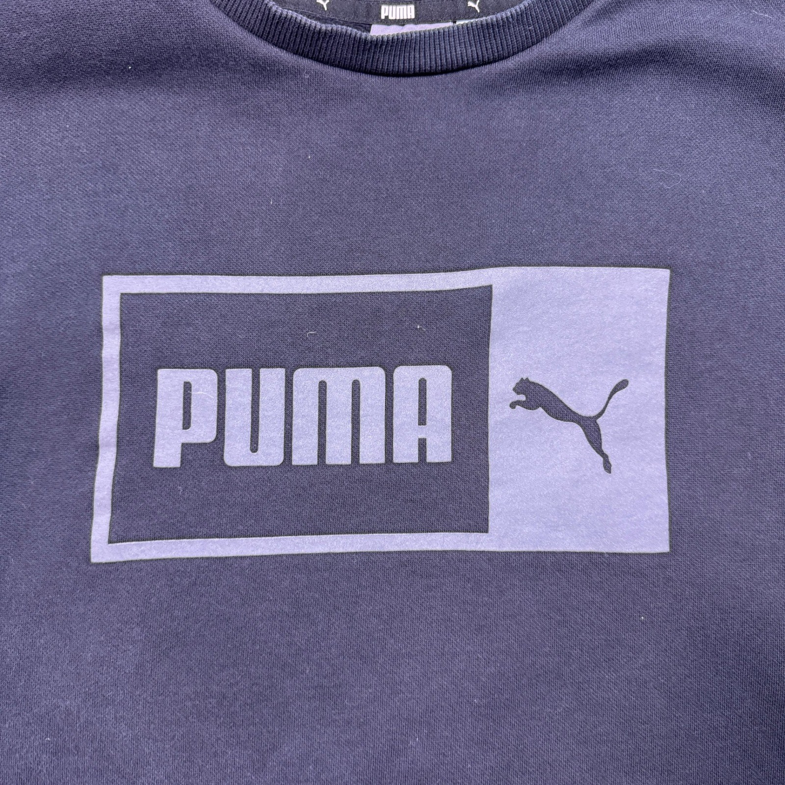 Puma Women's XL Black Crewneck Sweatshirt Long Sleeve Logo Pullover thumbnail 3