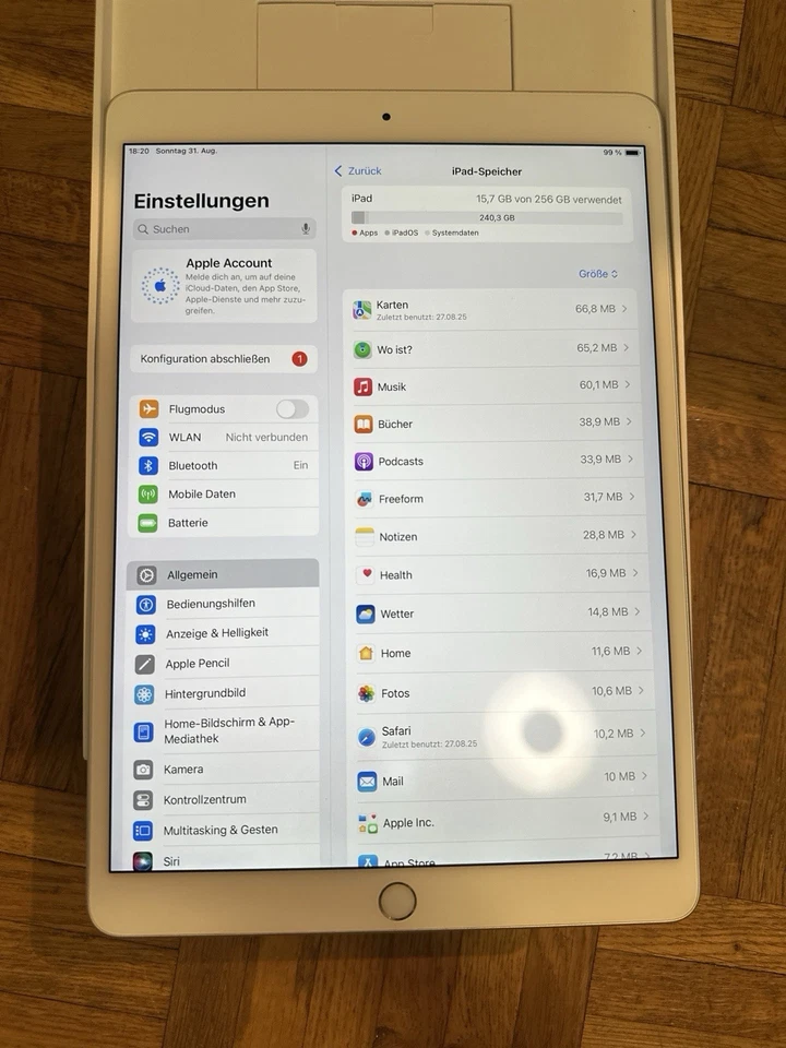 Apple iPad Air 3th Gen 256GB Cellular Silber - Bild 4 von 4