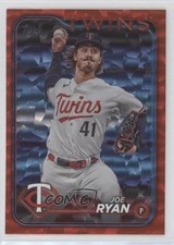 2024 Topps Series 1 Red Crackle Foil 42/199 Joe Ryan #175 0ip8