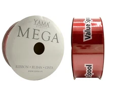 Yama Ribbon Acetate Mega Ribbon, Red, 1.5” x 18 ft - 2 Pack, New