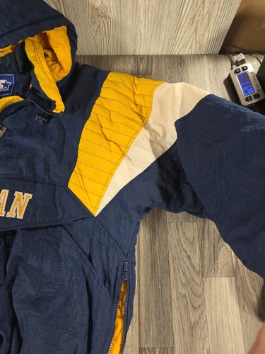 Vintage Starter Jacket Adult Size L Large University of Michigan Wolverines READ - Picture 7 of 21