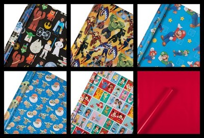 Hallmark Geschenkpapier Rollen - 15 Designs.  1 - 12 Rollen - Nagelneu