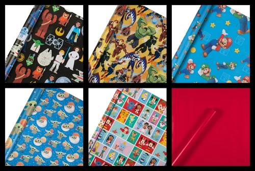 Hallmark Wrapping Paper Rolls - 15 Designs.  1 - 12 rolls - Brand New