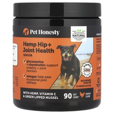 2 X Pet Honesty, Hemp Hip  Joint Health Senior, For Adult Dogs, Chicken, 90 Sof