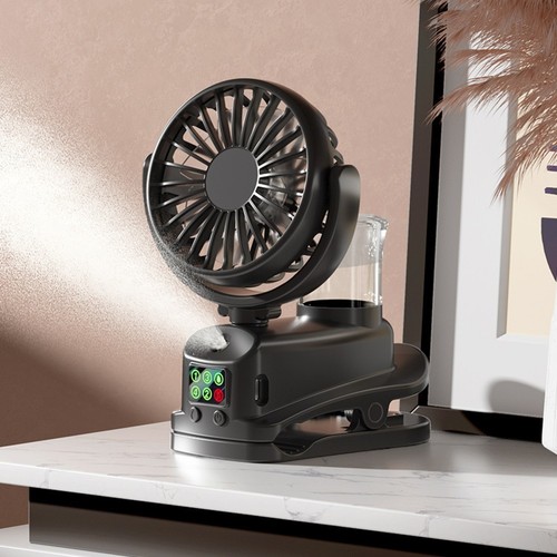 Tragbarer Mini Ventilator mit Nebelfunktion 4 Geschwindigkeiten für Camping und - Photo 6/14
