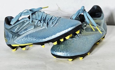 ***Men's Adidas (B23775) Messi 15.2 FG/AG Soccer Cleats Matte (Ice/Blue/Yellow)*