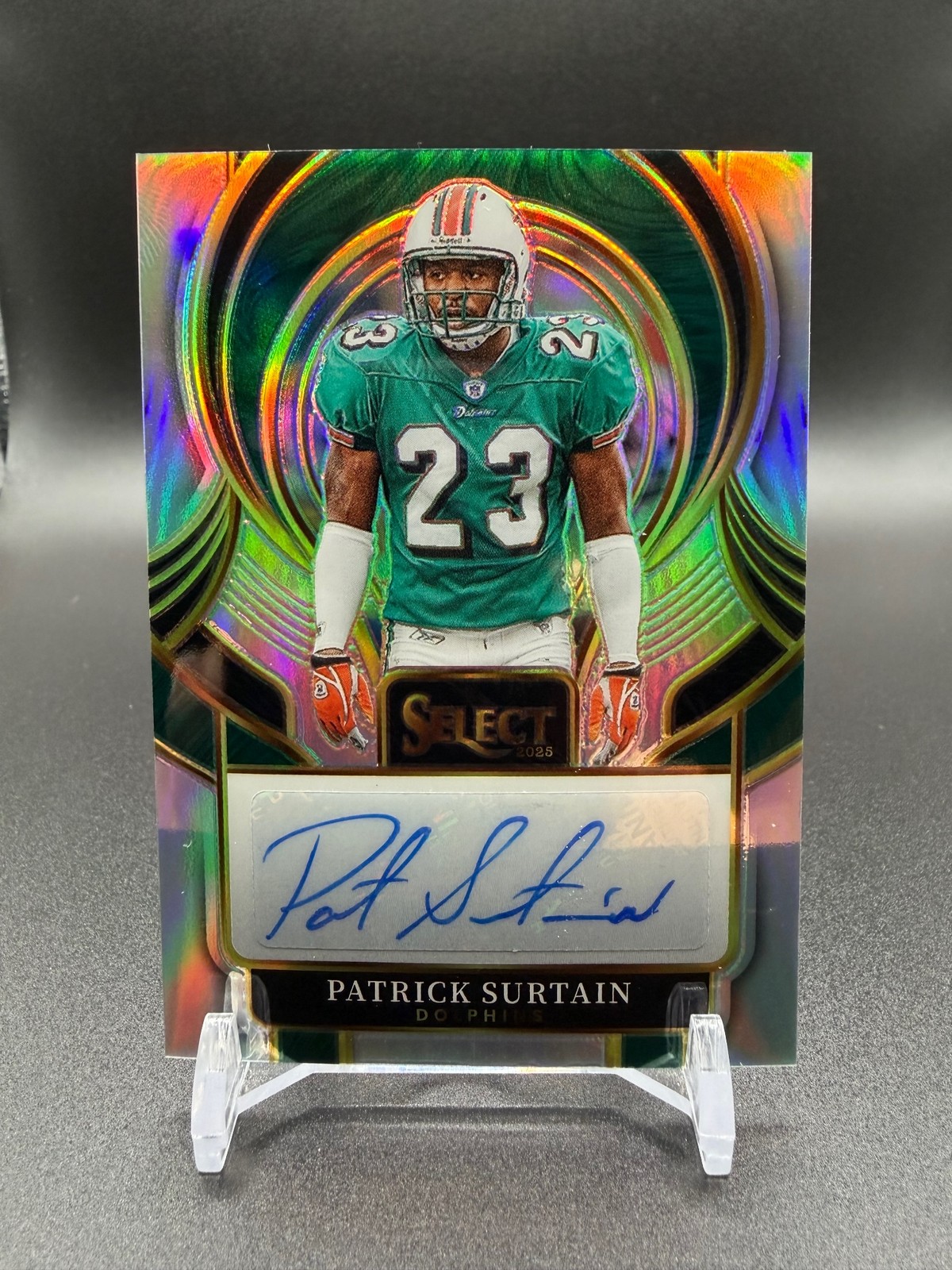 2025 Panini Select #SIP-PSN Patrick Surtain Select Signatures Prizm