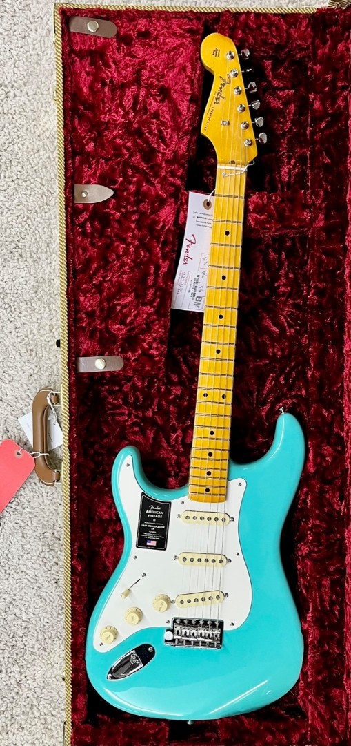 Fender American Vintage II 1957 Seafoam Left Handed Stratocaster with Case