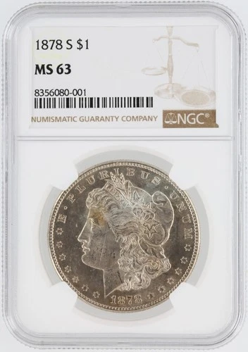 1878-S Morgan Silver Dollar NGC MS63 S$1 San Francisco Minted No Reserve