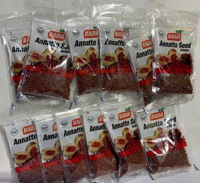 12 x Bags Badia Annatto Seed Achiote Seasoning | 1oz | Gluten Free