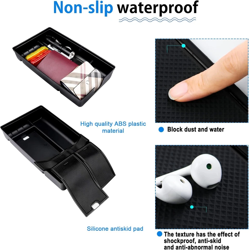 Car Armrest Storage Box Organizer For 2023 2024 2025 Lexus RX 350h 450h+ 500h Foto 3 de 4