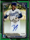 Yandel Ricardo 2024 Bowman Chrome 1st Auto Autograph 71/99 Kansas City Royals