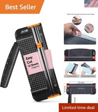 Professional Heavy Duty Paper Trimmer - 12 Inch Guillotine for Accuracy  Safety