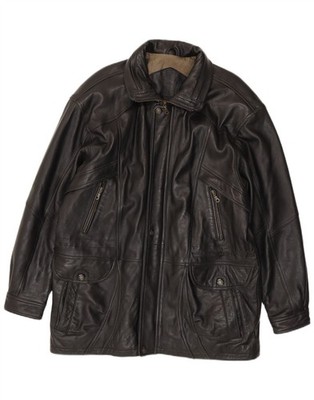 Canda Herren Lederjacke UK 40 Large Schwarz Leder JN01