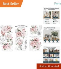 Rub On Transfers for Crafts and Furniture 3 Sheets 6x12 Decor Decals DIY