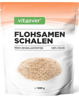 1kg / 1000g Flohsamenschalen 99% Reinheit - Ballaststoffe - Premium Qualität