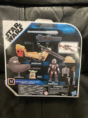 STAR WARS Mission Fleet Speeder Bike w/The Mandalorian & Grogu figure vehicle