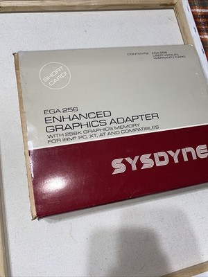 Sysdyne! EGA 256 Enhanced Graphics AdapterDF1331 Display User Manual And Disc