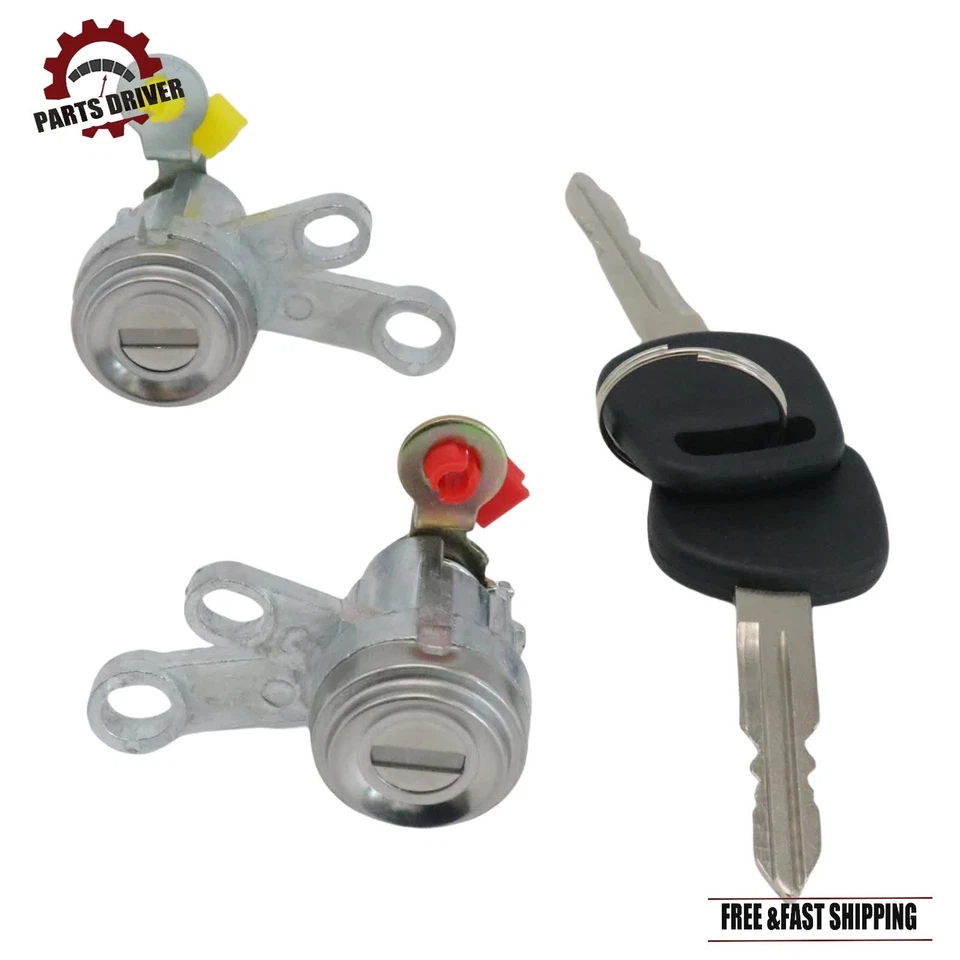 Juego de cerraduras de puerta 69051-33010 69052-33010 con llave izquierda y derecha aptas para Toyota Camry 1992-1996 Foto 2 de 4