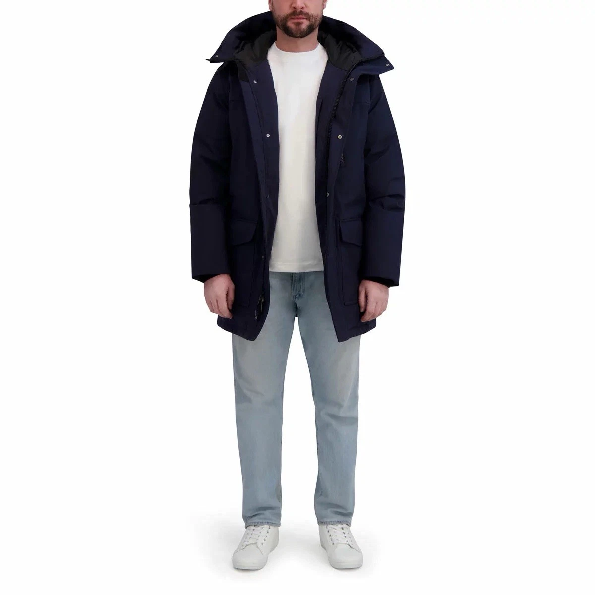 DKNY Men’s Navy Down Parka Jacket BNWT