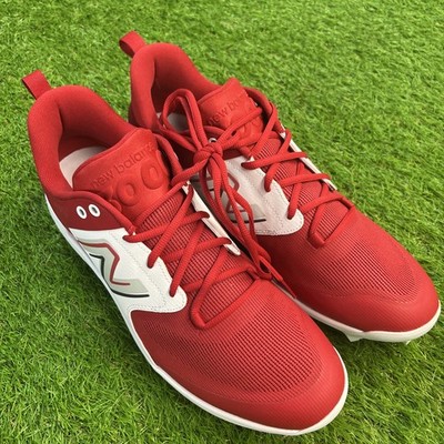 New Balance PL3000R6 Fresh Foam 3000 v6 Molded Football Cleats Red White US 15