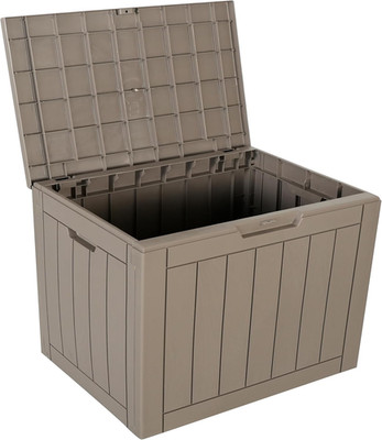 Indoor Outdoor Storage Box, 30 Gallon Resin Deck Container for Package Delivery
