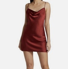 Alice + Olivia Harmony Burgundy Red Slip Dress