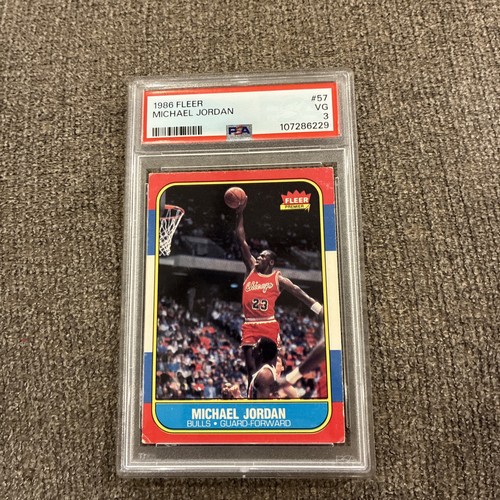 1986-87 Fleer - Michael Jordan #57 Rookie Card Chicago Bulls HOF GOAT Psa 3